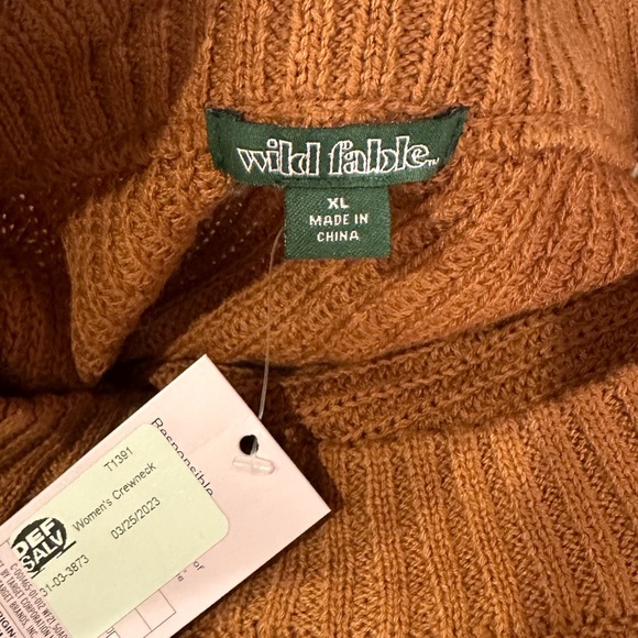 Wild Fable Copper Boxy Crewneck Pullover Sweater Size XL - Picture 5 of 7